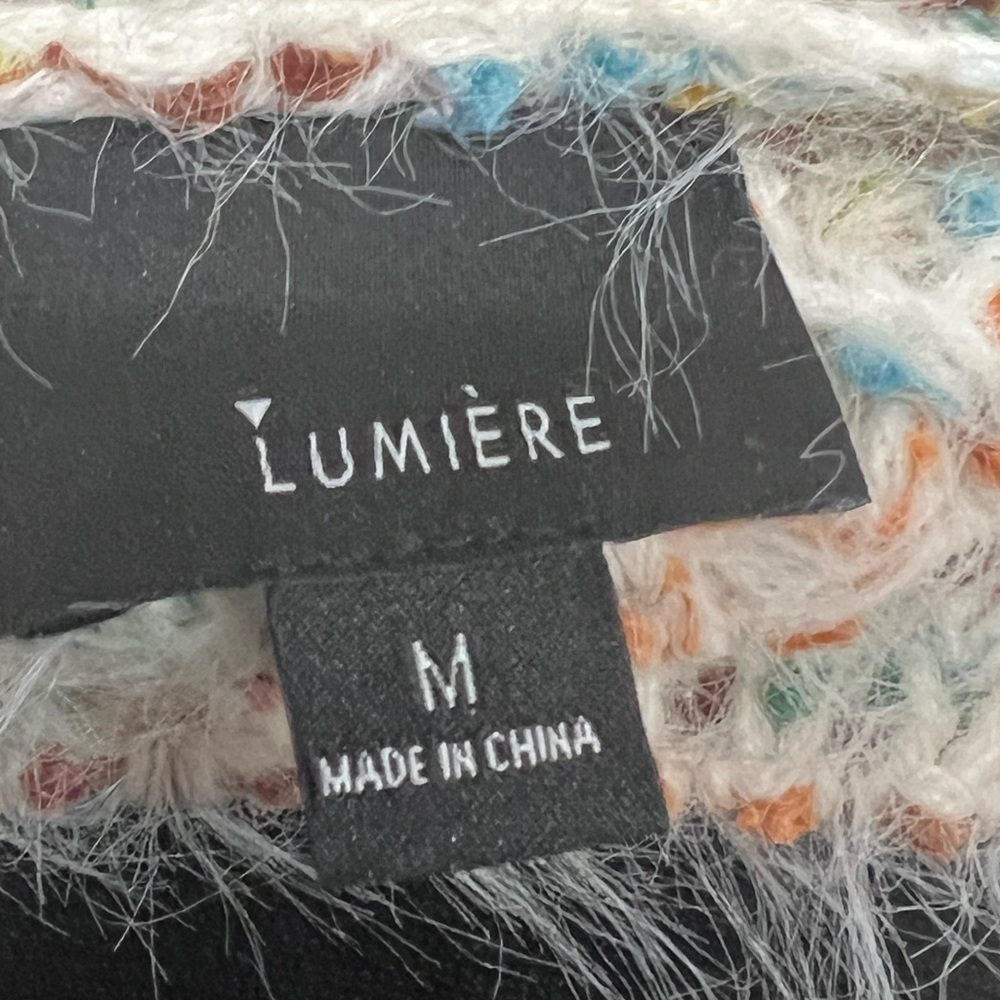Multicolor Fuzzy Knit Sweater - Picture 2 of 2